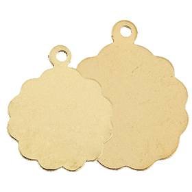 Gold Filled Fancy Flat Disc 14mm Charm