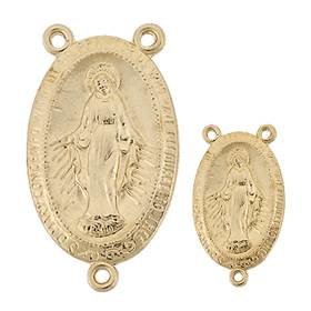 Gold Filled Rosary Centerpiece Mary Charm