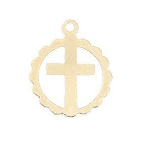 14ky 12mm cross charm