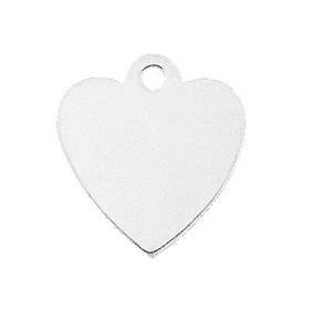 ss 14mm heart charm