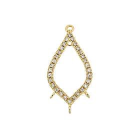 25x13mm cubic zirconia pear centerpiece
