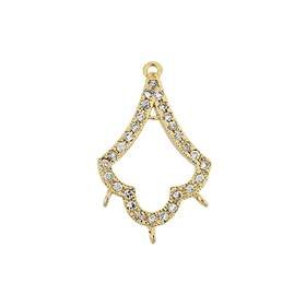 vermeil 24x14mm cubic zirconia bell centerpiece