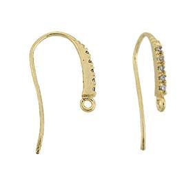 vermeil 5 cubic zirconia earwire earring