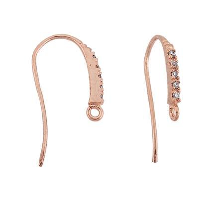 5 cubic zirconia earwire earring