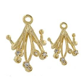 Vermeil Cubic Zirconia Filigree Bail