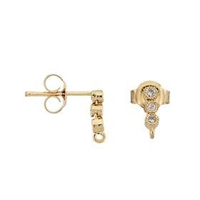 vermeil cubic zirconia drop earring