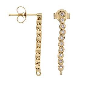 vermeil cubic zirconia drop earring