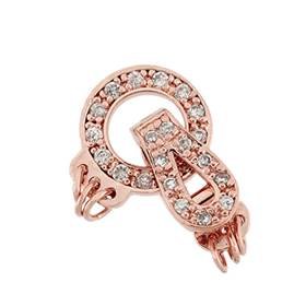 Rose Gold Vermeil Circle Fold Over Clasp