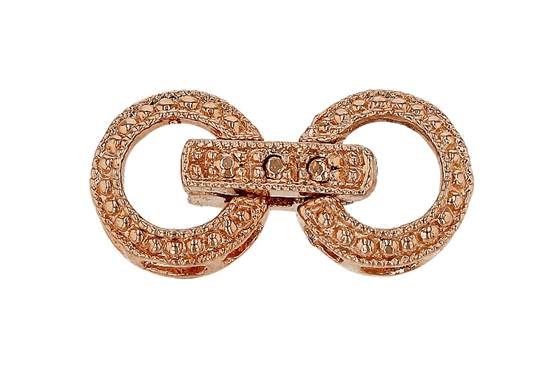 rose gold vermeil 12x7mm circle fold over clasp