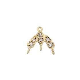 vermeil 9mm cubic zirconia chandelier connector