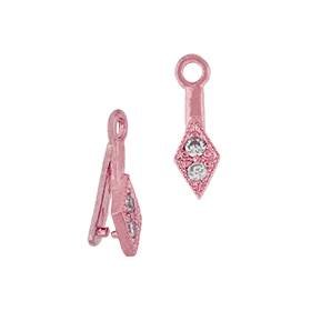 8x3mm 2 cubic zirconia marquise pinch bail