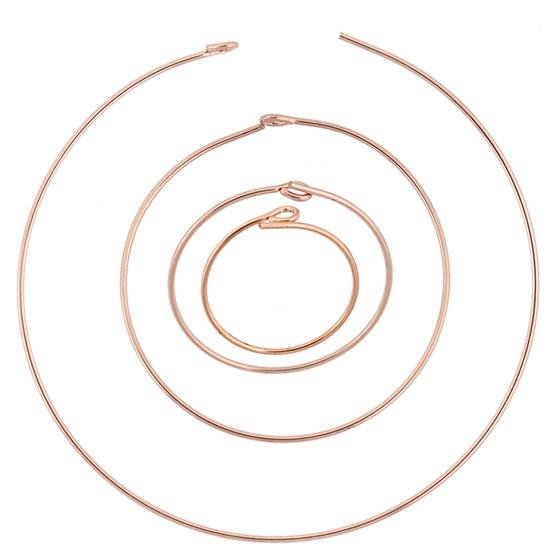 Rose Gold Filled Beading Hoop Earring