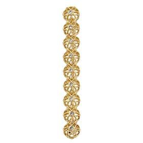 vermeil 45mm cubic zirconia filigree brooch