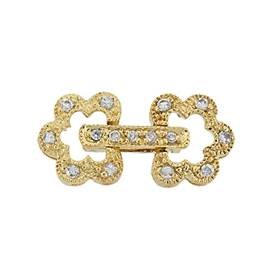 vermeil 18x8mm cubic zirconia daisy fold over clasp