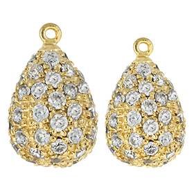 Vermeil Gold Cubic Zirconia Drop Pendant