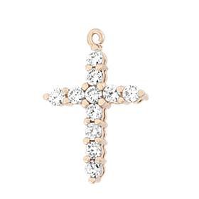 19x14mm cubic zirconia cross charm