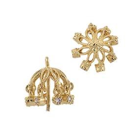 8mm cubic zirconia filigree pearl pendant