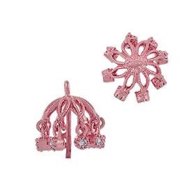 8mm cubic zirconia filigree pearl pendant