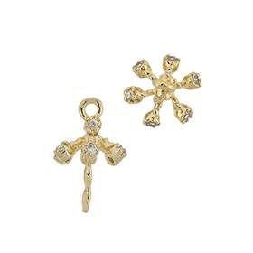 6mm cubic zirconia filigree pearl pendant