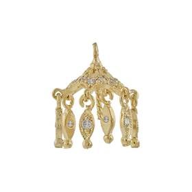 9mm cubic zirconia pave pearl pendant