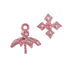 8mm cubic zirconia leaf pearl pendant