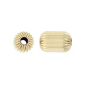 gold filled 8.5x5.5mm corrugated barrel bead