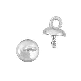 sterling silver 4mm plain pearl drop