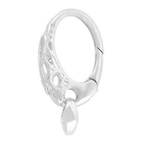 rhodium sterling silver 25x17mm fancy oval trigger clasp