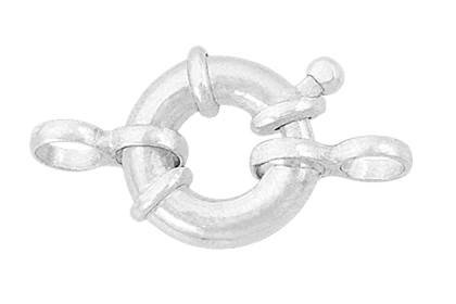 rhodium sterling silver 12mm close ring springring clasp