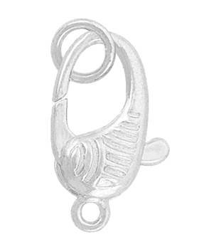 rhodium sterling silver 19x11mm fancy oval trigger clasp