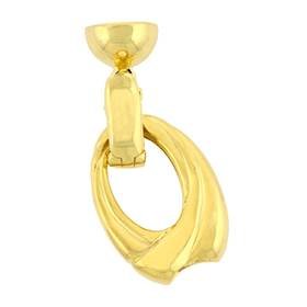 vermeil 29x13mm oval fold over clasp