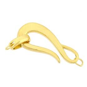 vermeil 26x10mm hook and eye clasp