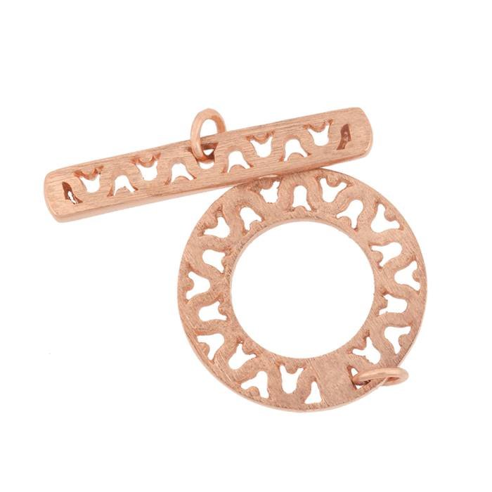 rose gold vermeil 18mm filigree toggle clasp