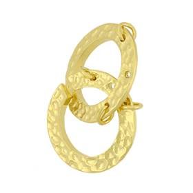 vermeil 18mm hammer interlock clasp