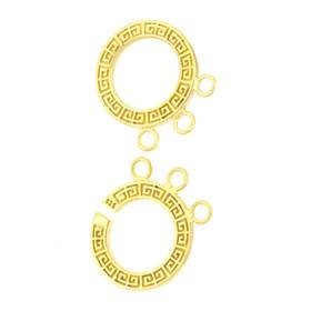 vermeil 18mm scroll interlock clasp