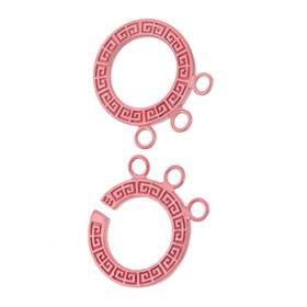 rose gold vermeil 18mm scroll interlock clasp