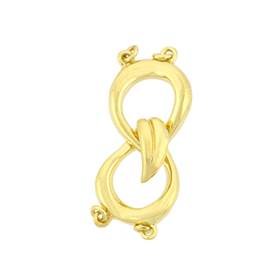 vermeil 28x12mm pear interlock clasp