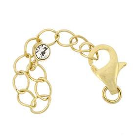 vermeil 7mm adjustable bar clasp with cubic zirconia accent