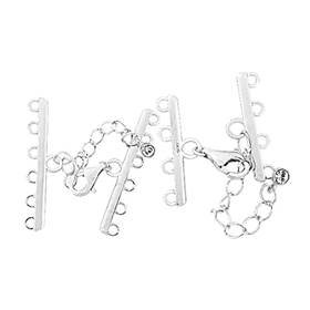 Rhodium Sterling Silver Adjustable Tube Clasp