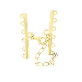 vermeil 35mm adjustable bar clasp with cubic zirconia accent