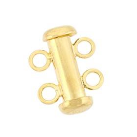 vermeil 15x4mm multi-row tube clasp