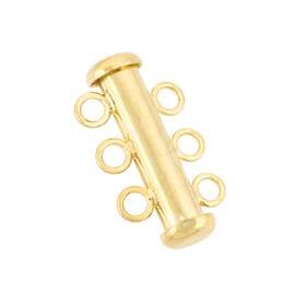 vermeil 20x4mm multi-row tube clasp