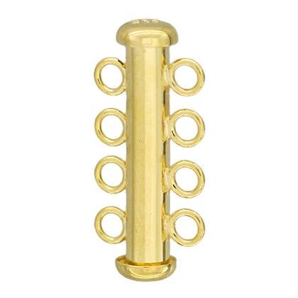 vermeil 25x4mm multi-row tube clasp