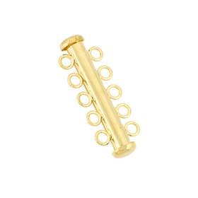 vermeil 30x4mm multi-row tube clasp