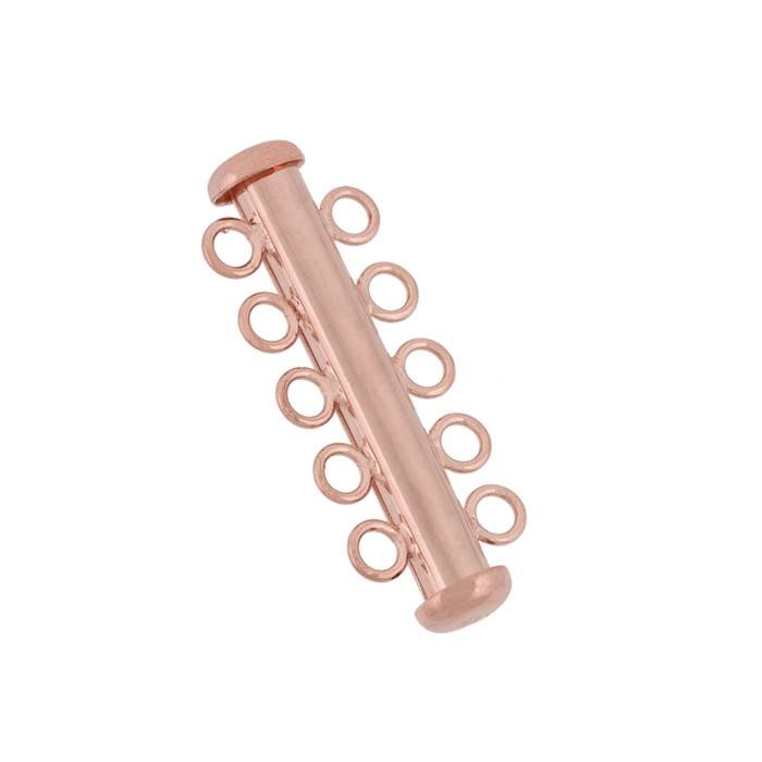 rose gold vermeil 30x4mm multi-row tube clasp