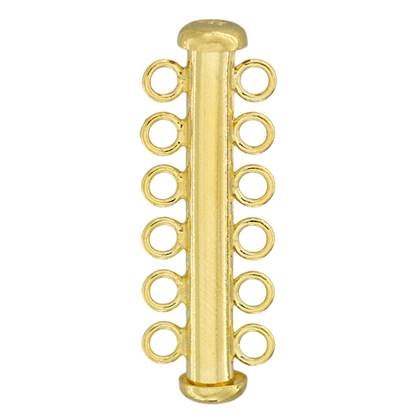 vermeil 33x4mm multi-row tube clasp