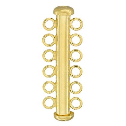 vermeil 33x4mm multi-row tube clasp