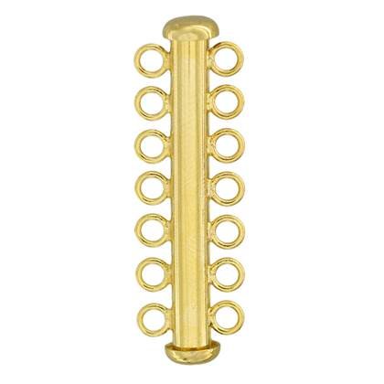 vermeil 38x4mm multi-row tube clasp