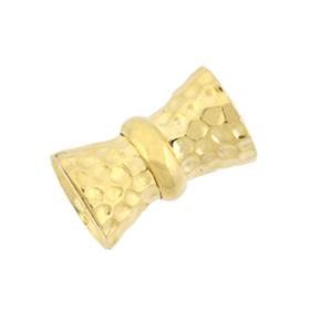 vermeil 16x10mm multi-row hammer bow magnetic clasp