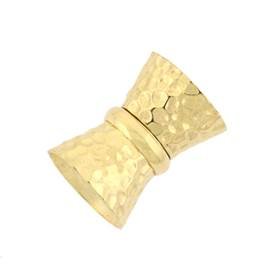 vermeil 22x16mm multi-row hammer bow magnetic clasp